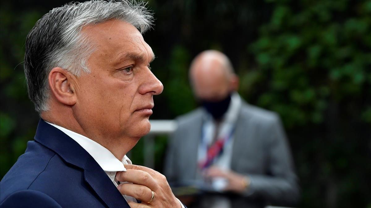 El primer ministro húngaro, Víktor Orban, a su llegada a una cumbre en Bruselas el pasado 19 de julio.
