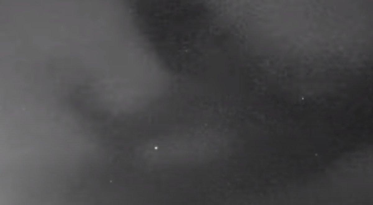 Imagen del vídeo que capta el meteorito en Tenerife