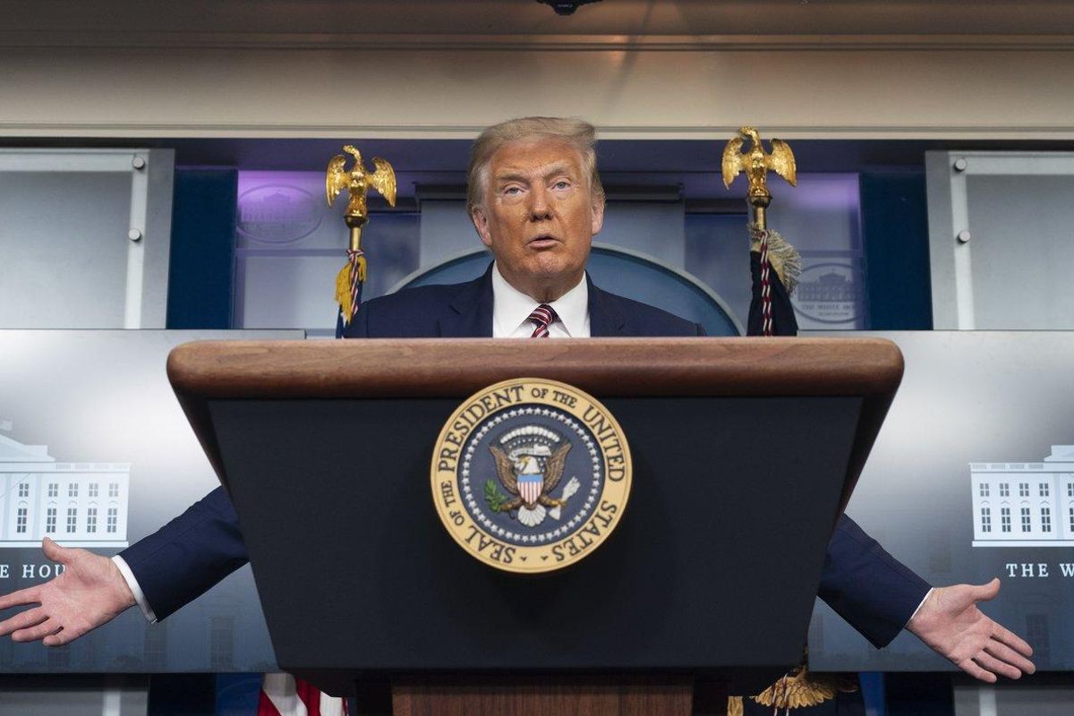 Donald Trump, en una rueda de prensa en la Casa Blanca. Donald Trump, en una rueda de prensa en la Casa Blanca.
