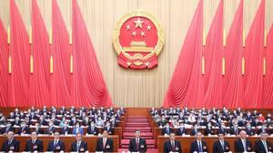 El presidente de China, Xi Jinping, en la celebración de la 14ª Asamblea Popular Nacional en Pekín, China