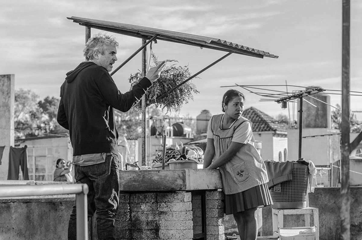 Alfonso Cuarón, dando instrucciones durante el rodaje de ’Roma’. Alfonso Cuarón, dando instrucciones durante el rodaje de ’Roma’.