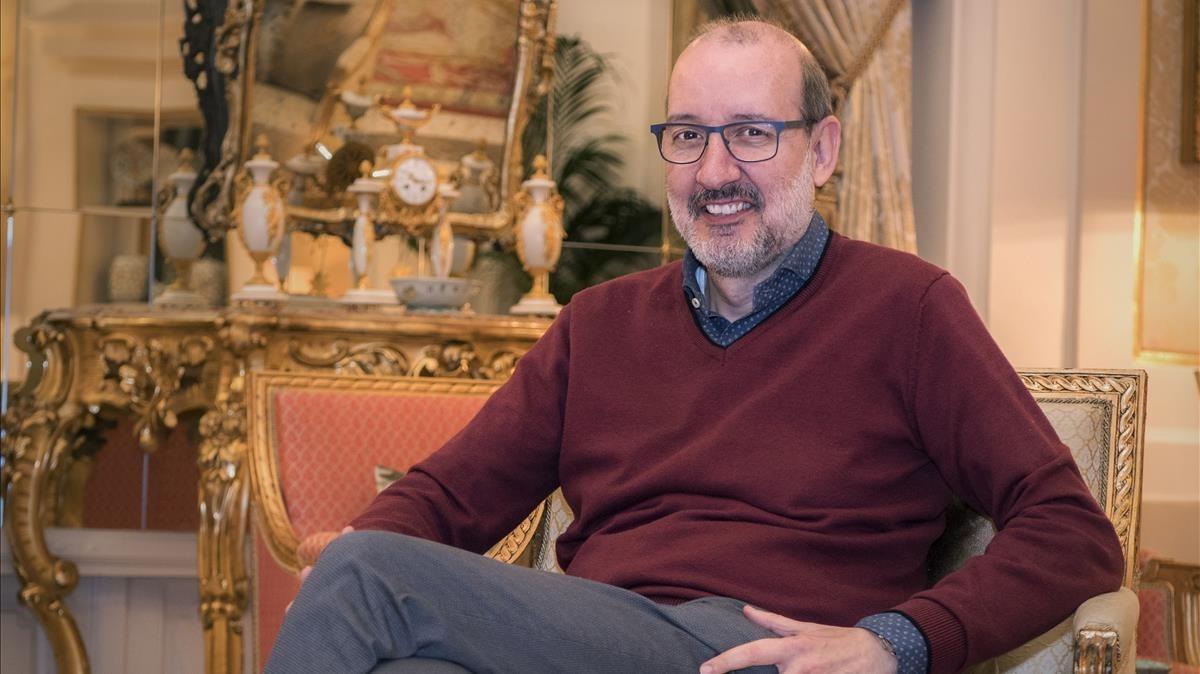 El periodista Antoni Bassas, en el Hotel Palace. El periodista Antoni Bassas, en el Hotel Palace.