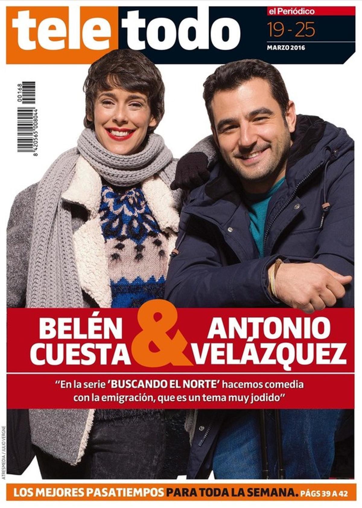 Portada del suplemento ’Teletodo’ protagonizada por Antonio Velázquez y Belén Cuesta.
