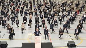 Empresarios catalanes en un acto en Estació del Nord.