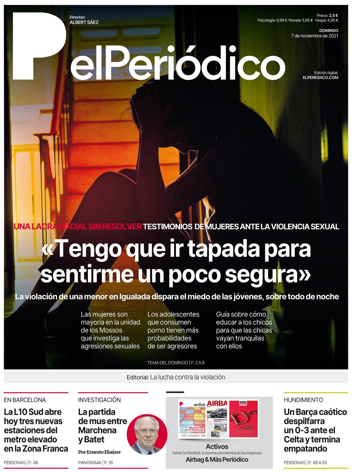 La portada de EL PERIÓDICO del 7 de noviembre del 2021 La portada de EL PERIÓDICO del 7 de noviembre del 2021