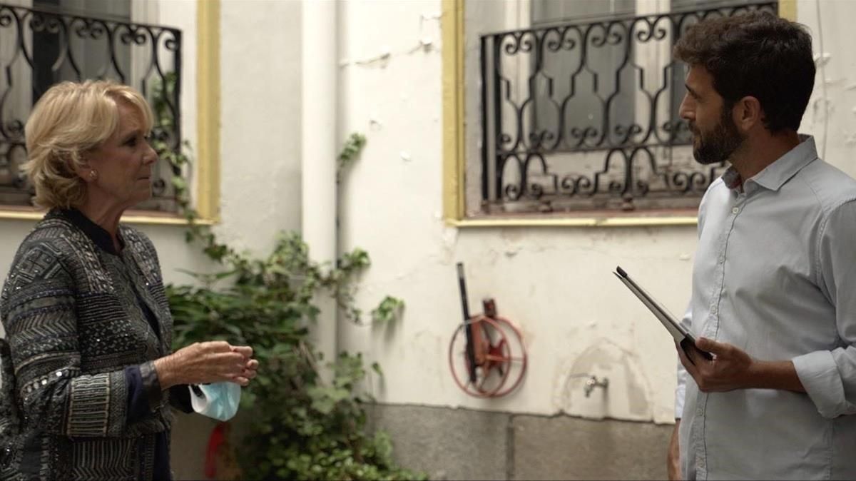 Esperanza Aguirre y Gonzo, en ’Salvados’. Esperanza Aguirre y Gonzo, en ’Salvados’.