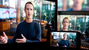 El fundador y director de Meta, Mark Zuckerberg, en una charla virtual.