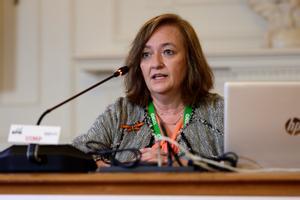 La presidente de la Airef, Cristina Herrero, en un seminario en la UIMP.