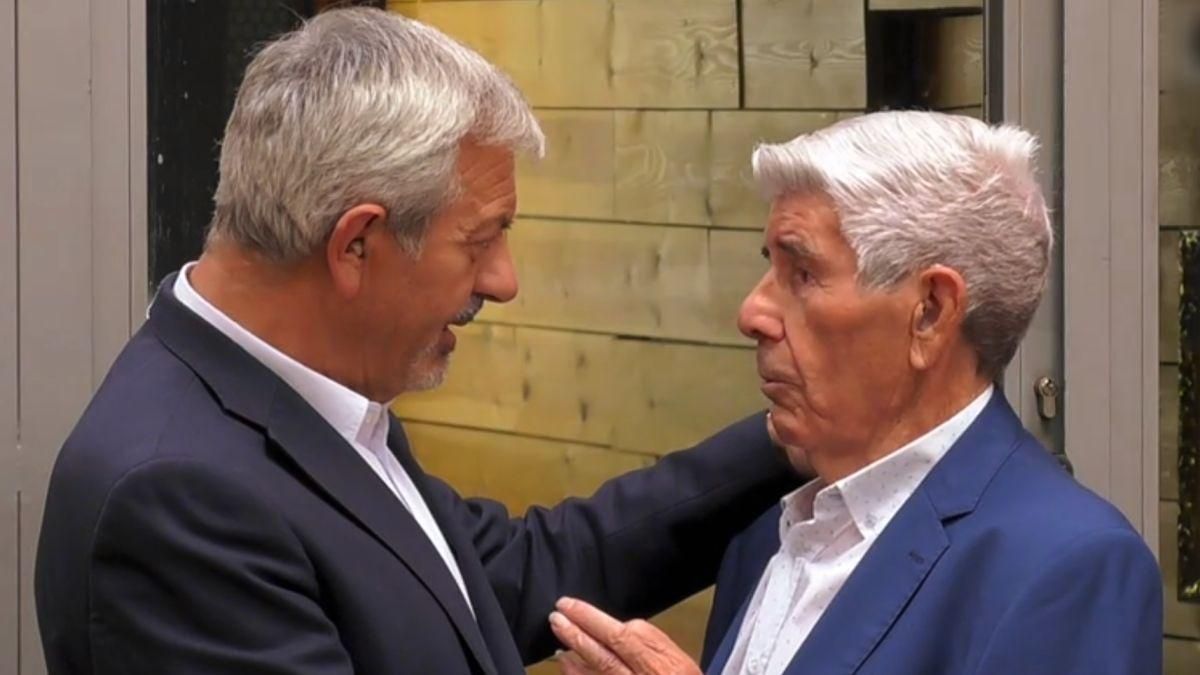 Carlos Sobera y José Manuel en ’First Dates’. Carlos Sobera y José Manuel en ’First Dates’.