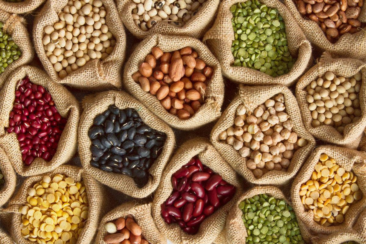 Una selección de legumbres, uno de los mejores alimentos contra el frío. Una selección de legumbres, uno de los mejores alimentos contra el frío.