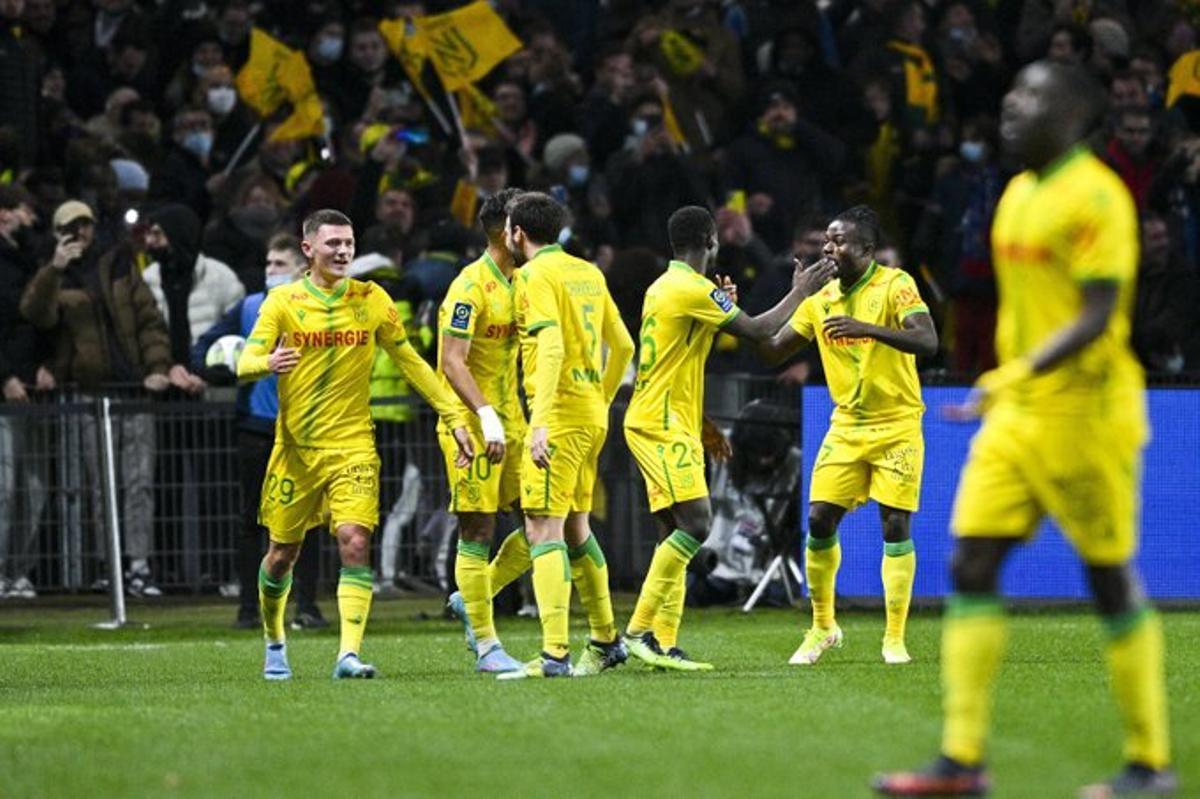 El Nantes, celebrando un gol al PSG..