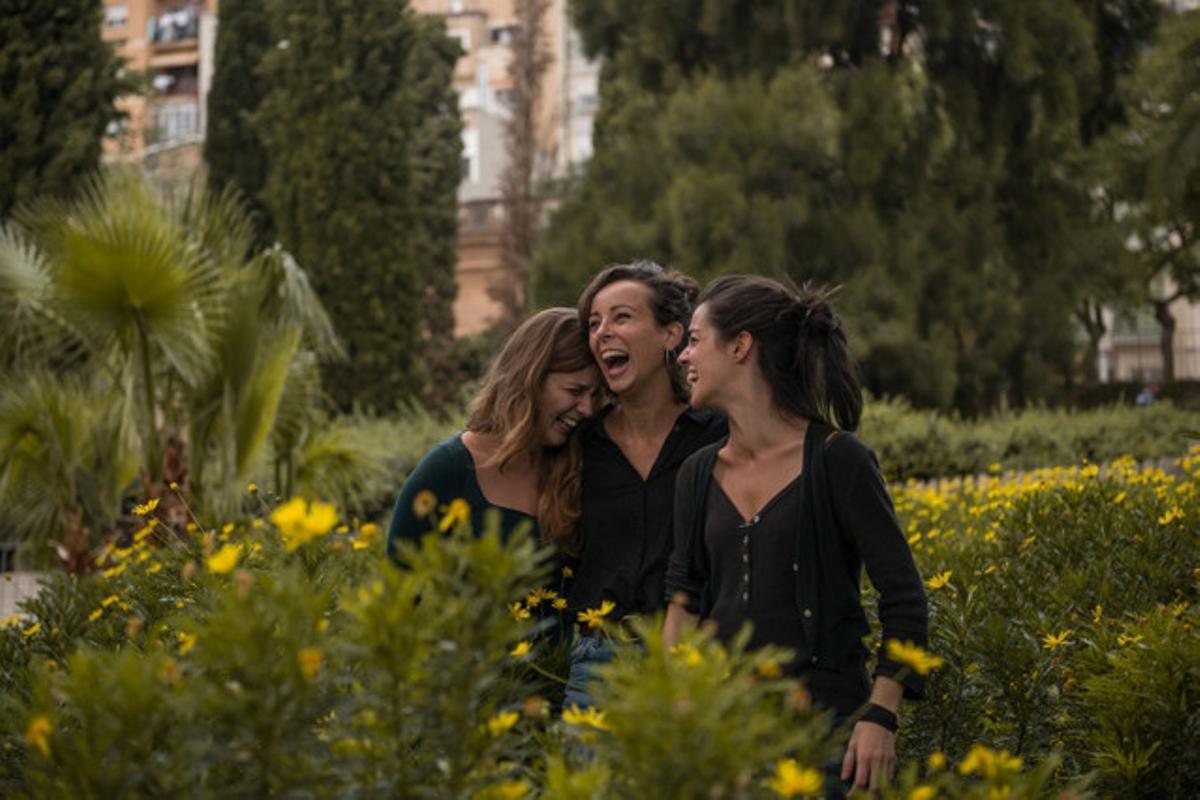 Cristina Arenas, Blanca García Lladó y Laura Pujolàs, actrices de la obra teatral de Joan Ollé ’Paraules d’amor’.  