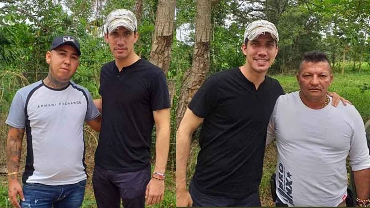 Guaidó con los dos dirigentes de la banda de narcoparamilitares Los Rastrojos Guaidó con los dos dirigentes de la banda de narcoparamilitares Los Rastrojos