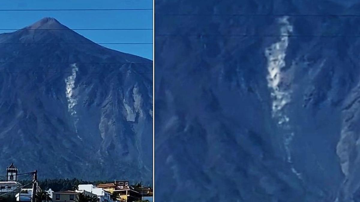 El derrumbe grabado en El Teide no está relacionado con la sismicidad reciente
