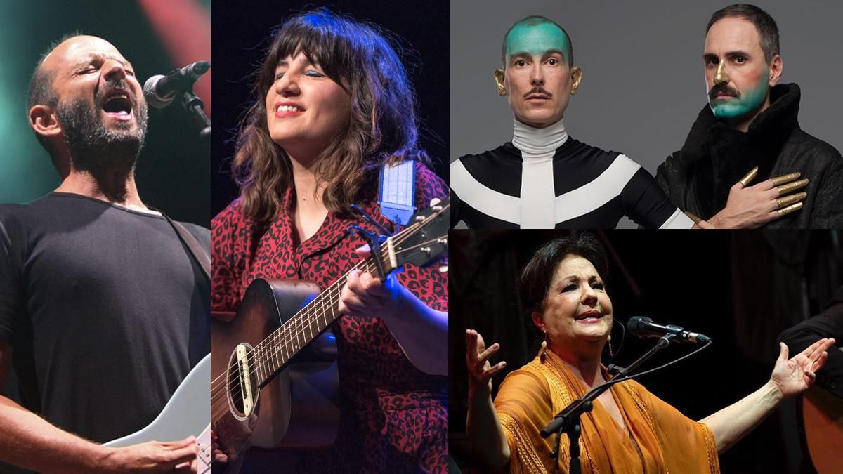 Josele Santiago, de Los Enemigos, Joana Serrat, Hidrogenesse y Carmen Linares. Josele Santiago, de Los Enemigos, Joana Serrat, Hidrogenesse y Carmen Linares.