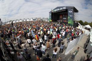 El presidente de Vox, Santiago Abascal, ha presentado este domingo la Agenda España, en Ifema.  