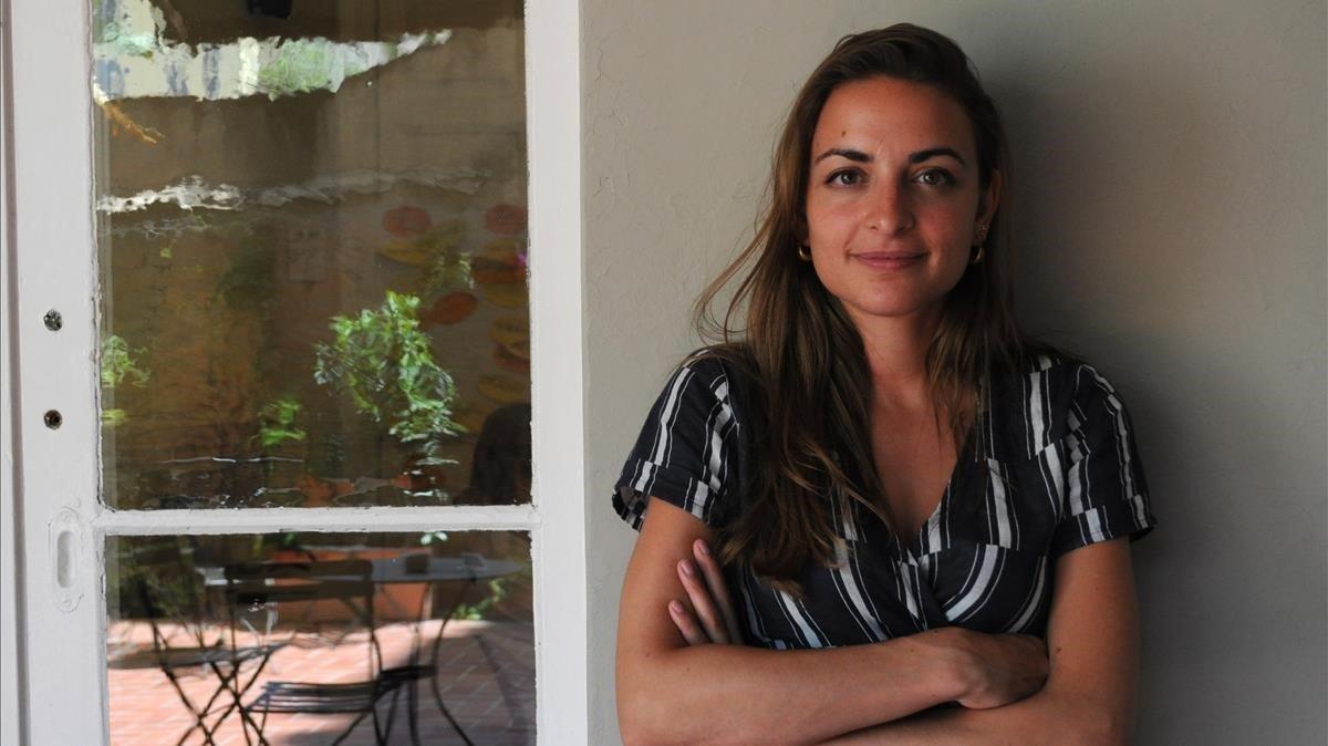 Irene Solà, en la librería Laie de Barcelona. Irene Solà, en la librería Laie de Barcelona.