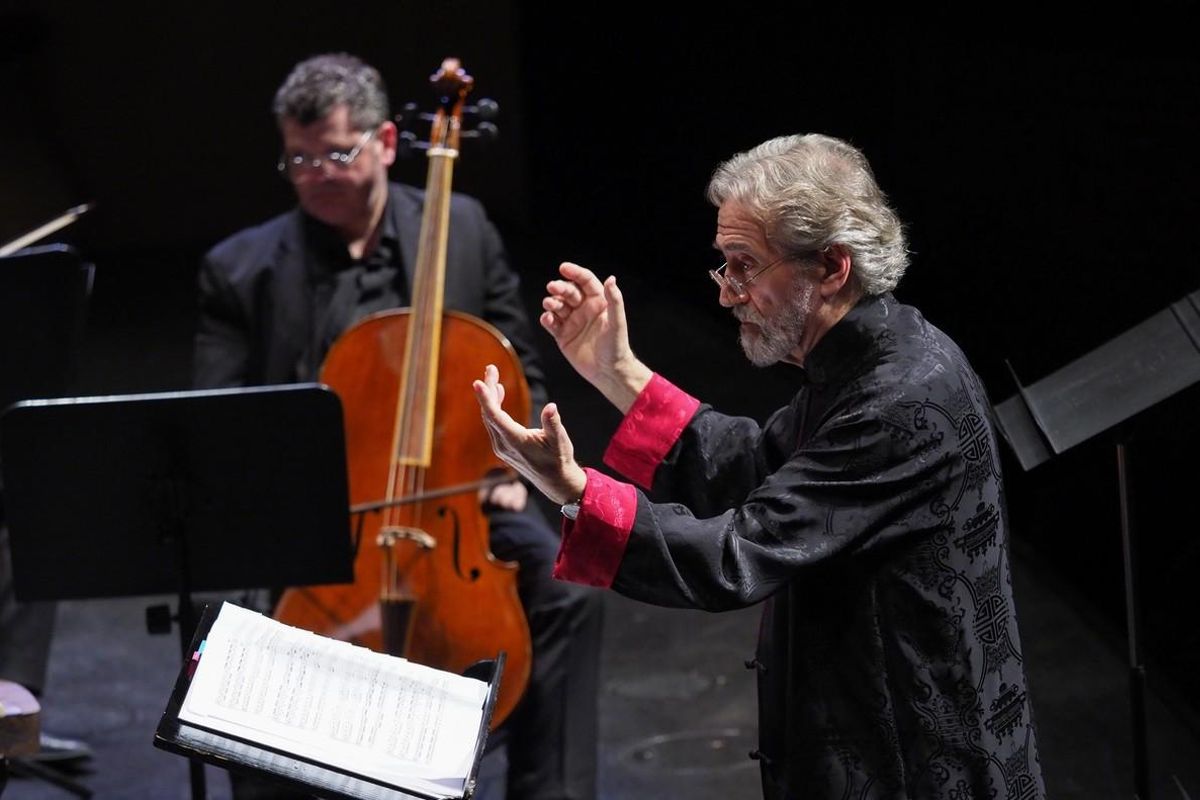 Jordi Savall, durante la representación de ’Teuzzone’ en el Liceu. Jordi Savall, durante la representación de ’Teuzzone’ en el Liceu.