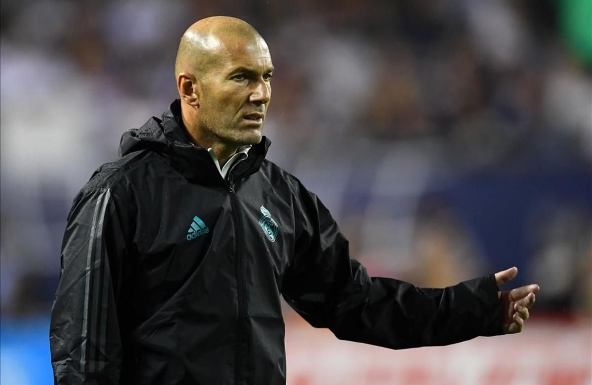 Zidane, durante el último partido de pretemporada contra un combinado de la MSL. Zidane, durante el último partido de pretemporada contra un combinado de la MSL.