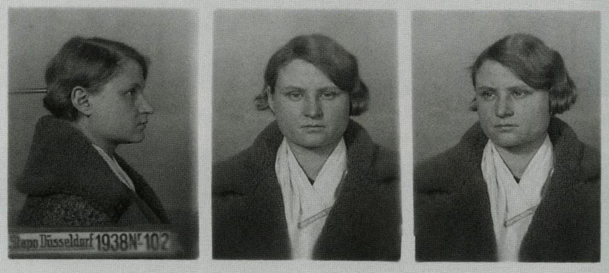 Ficha policial de la Gestapo de Luise Vögler, denunciada por supuestas simpatías soviéticas, del libro de Frank McDonough. 