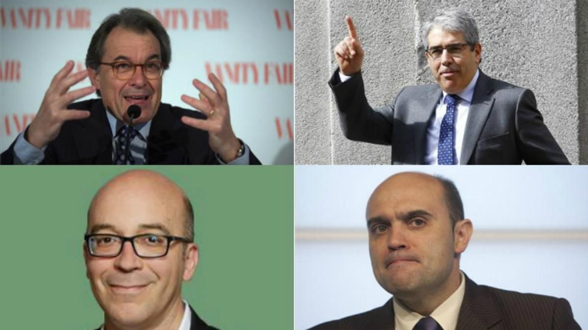 Artur Mas, Francesc Homs, Oriol Soler y Xavier Vendrell. Artur Mas, Francesc Homs, Oriol Soler y Xavier Vendrell.