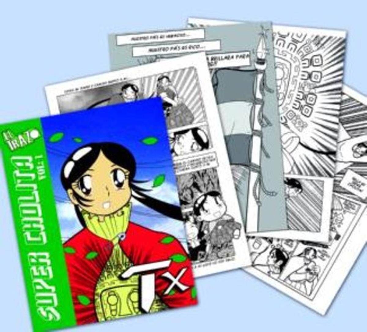 EL PERSONAJE  Portada y varias páginas de un ejemplar del cómic de Cholita, el personaje de Rolando Valdez, que ha alcanzado altos niveles de popularidad en Bolivia.