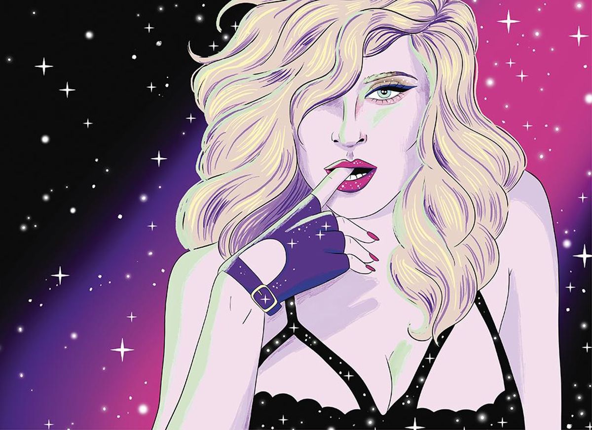 Una de las ilustraciones de ’Madonna. Una biografía’. Una de las ilustraciones de ’Madonna. Una biografía’.