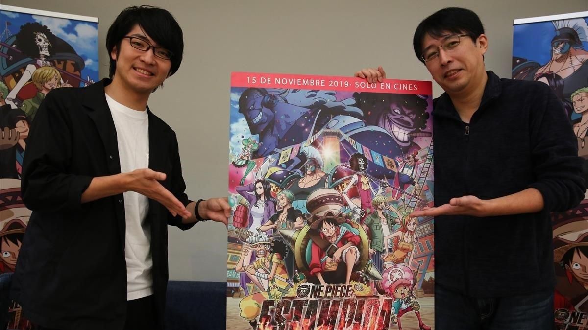 Hiroki Koyama y Masayuki Sato, productor y diseñador de personajes, respectivamente, de ’One Piece: Estampida’, en el Manga Barcelona. Hiroki Koyama y Masayuki Sato, productor y diseñador de personajes, respectivamente, de ’One Piece: Estampida’, en el Manga Barcelona.