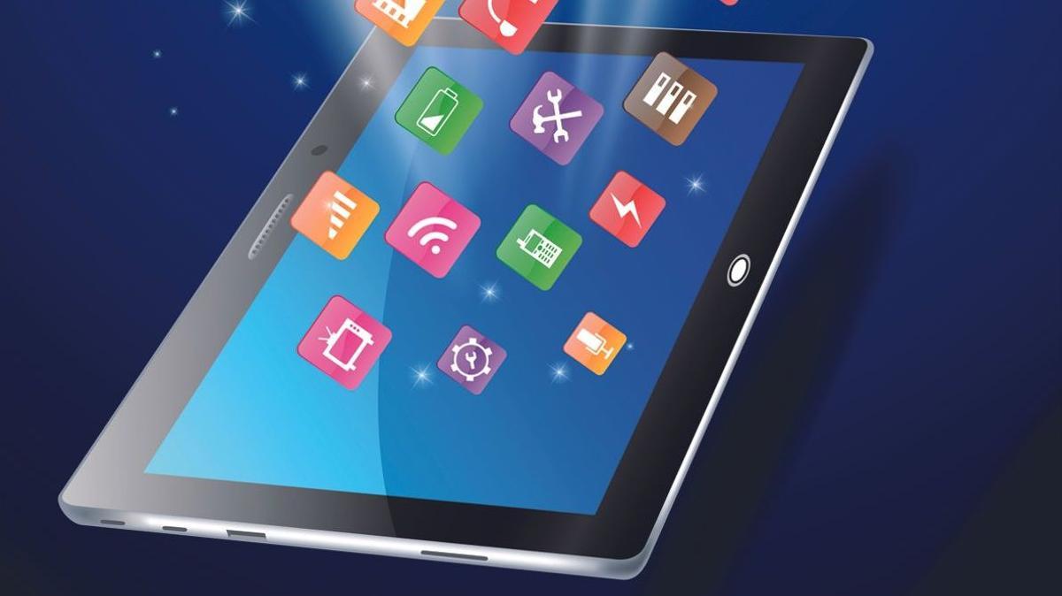 Una ’tablet’ con iconos de aplicaciones