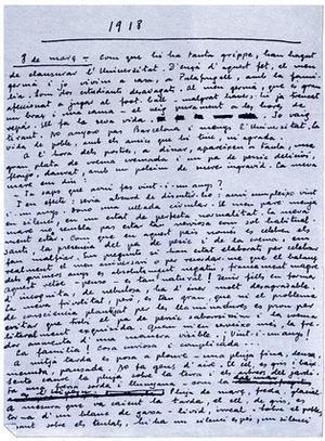 La primera página del manuscrito del ’Quadern gris’