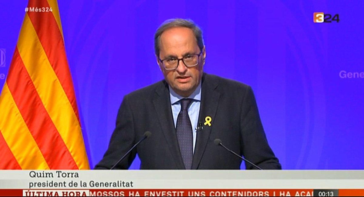 Comparecencia de Torra. Comparecencia de Torra.