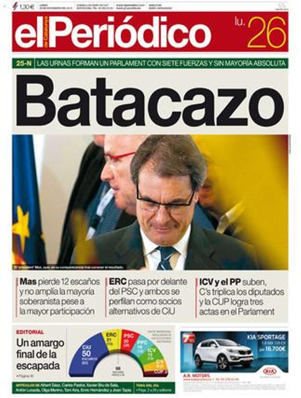 EL PERIÓDICO, 26-11-2012. EL PERIÓDICO, 26-11-2012.
