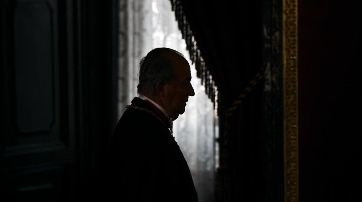 El rey Juan Carlos, en el Palacio Real de Madrid.