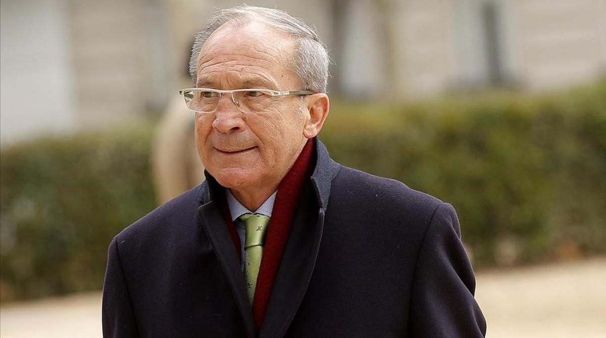El empresario Plácido Vázquez, a su salida de la Audiencia Nacional este viernes. El empresario Plácido Vázquez, a su salida de la Audiencia Nacional este viernes.