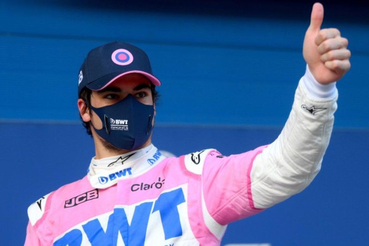 Stroll celebra su ’pole’ en Estambul. Stroll celebra su ’pole’ en Estambul.