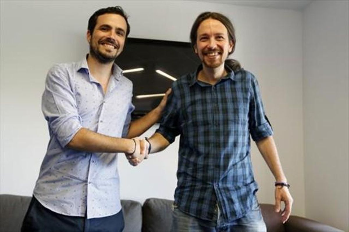 La nova esquerra 8 Garzón i Iglesias, el juny passat, a Madrid. La nova esquerra 8 Garzón i Iglesias, el juny passat, a Madrid.