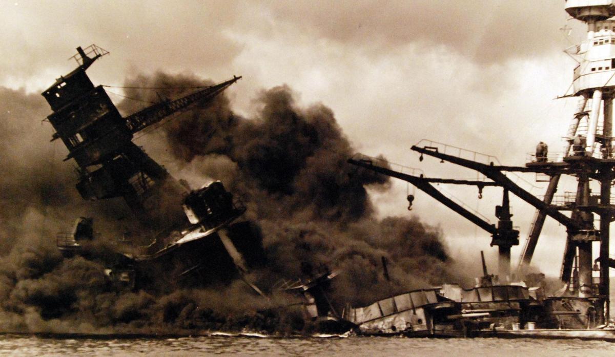 El ’USS Arizona’, hundido en Pearl Habor por las bombas japonesas.