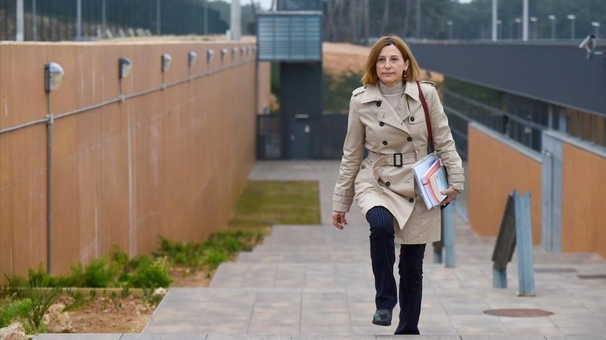 Forcadell sale de la cárcel, el pasado 17 de febrero. Forcadell sale de la cárcel, el pasado 17 de febrero.