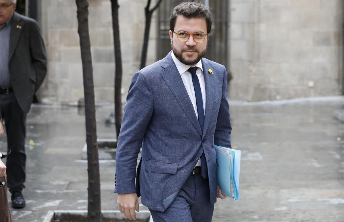 El vicepresident de la Generalitat, Pere Aragonès antes de la reunión del Govern El vicepresident de la Generalitat, Pere Aragonès antes de la reunión del Govern