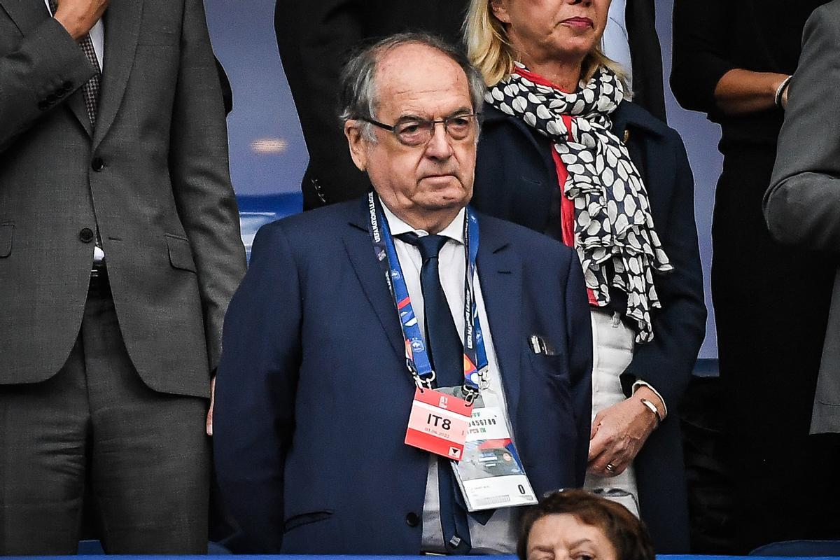 El presidente de la Federación Francesa de Fútbol, Noel Le Graët, durante el Mundial de Qatar.