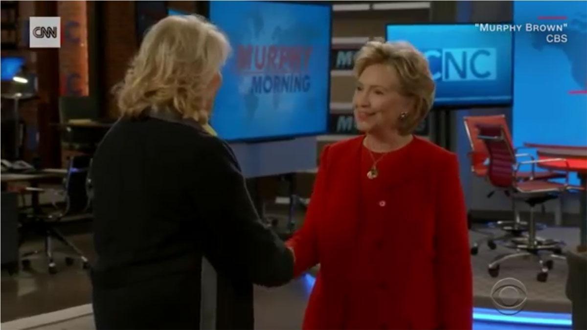 Hillary Clinton visita 'Murphy Brown'