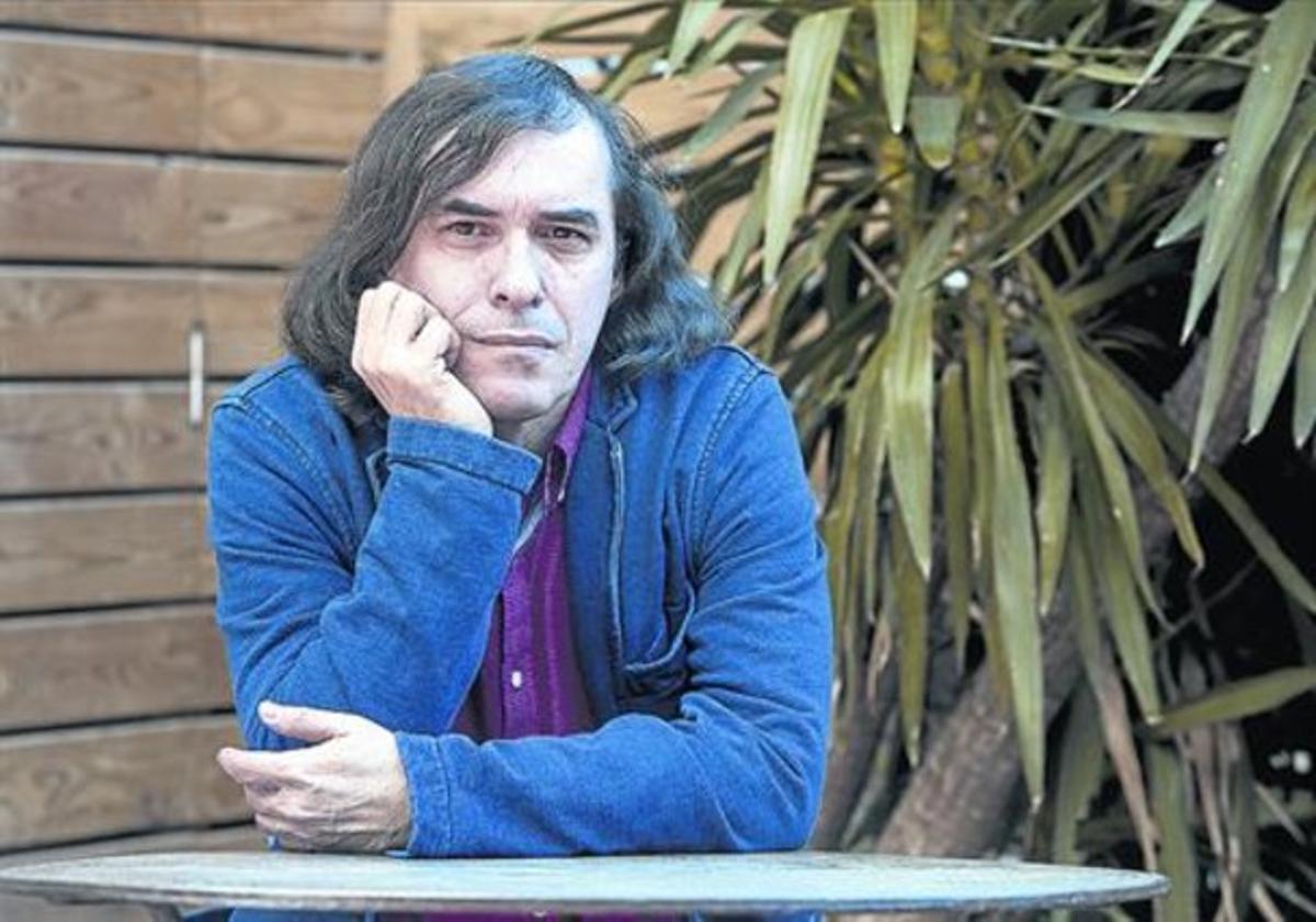 El escritor rumano Mircea Cartarescu en la Llibreria Laie de Barcelona, el pasado miércoles.