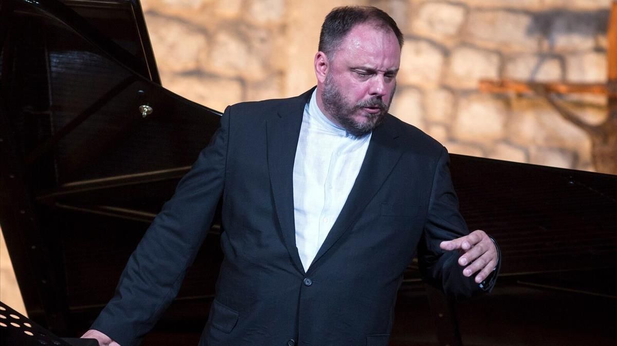 Matthias Goerne, durante su actuación en la Schubertíada de Vilabertran, en el 2016. Matthias Goerne, durante su actuación en la Schubertíada de Vilabertran, en el 2016.