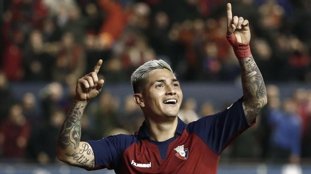 Ezequiel, Chimy, ’Tximist’ , Ávila, tras empatar el partido contra el Sevilla en El Sadar. Ezequiel, Chimy, ’Tximist’ , Ávila, tras empatar el partido contra el Sevilla en El Sadar.