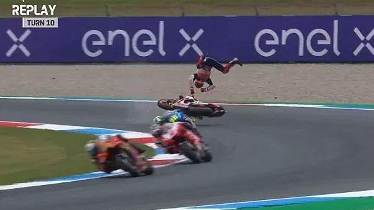 25/06/2021 Marc Marquez accidente en el circuito de Assen 25/06/2021 Marc Marquez accidente en el circuito de Assen