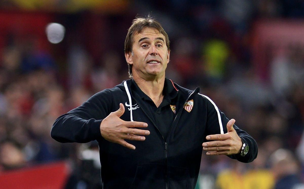 Julen Lopetegui durante un partido con el Sevilla. Julen Lopetegui durante un partido con el Sevilla.