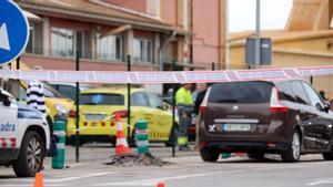 Zona acordonada en la mina de Súria donde se ha producido el accidente.