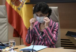 La presidenta del Tribunal de Cuentas, María José de la Fuente y de la Calle, el pasado 18 de mayo, a su llegada a la Comisión Mixta Congreso-Senado.