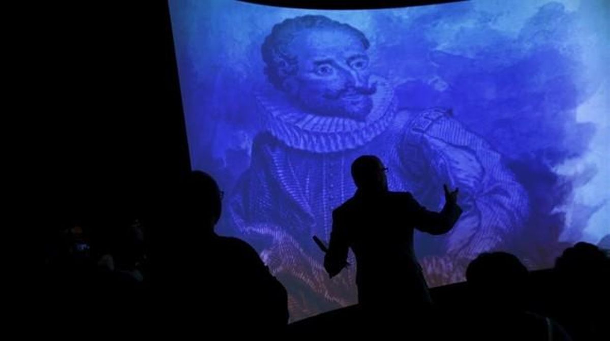 Imagen de la exposición ’Cervantes: de la vida al mito’, en la Biblioteca Nacional de Madrid. Imagen de la exposición ’Cervantes: de la vida al mito’, en la Biblioteca Nacional de Madrid.
