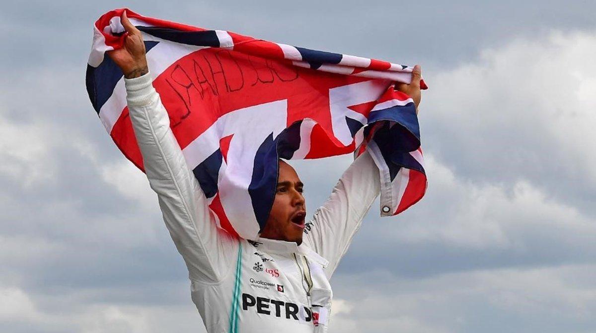 Lewis Hamilton celebró, el pasado año, su sexta victoria en Silverstone.
